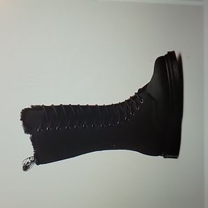 Dr Martin's black fur lined leather boots size 8